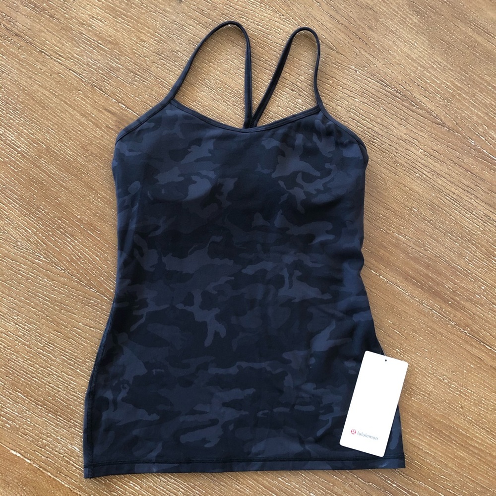 NWT Lululemon Power Y tank black camo